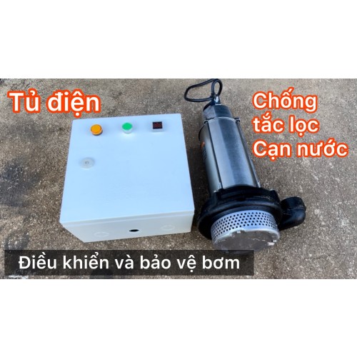 Tủ điện điều khiển và bảo vệ máy bơm nước chạy điện 1 pha trong hệ thống tưới béc tự động