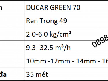 Béc DuCaR Green 70 - Súng tưới bán kính lớn nhập nhẩu Thổ Nhĩ Kỳ