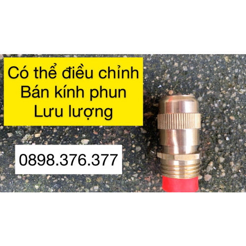 Béc phun sương có thể điều chỉnh tia, độ xòe, bán kính phun và lưu lượng nước