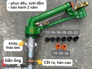 Béc SKY 41 pro - tưới đều nước đẫm với 3 họng phun và bánh răng đồng
